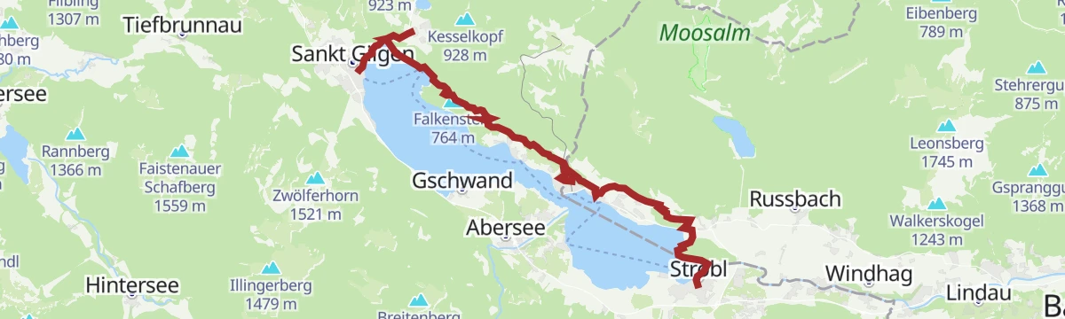Route map: Der Weg der Wallfahrer (Teilabschnitt des St. Rupert Pilgerweg)